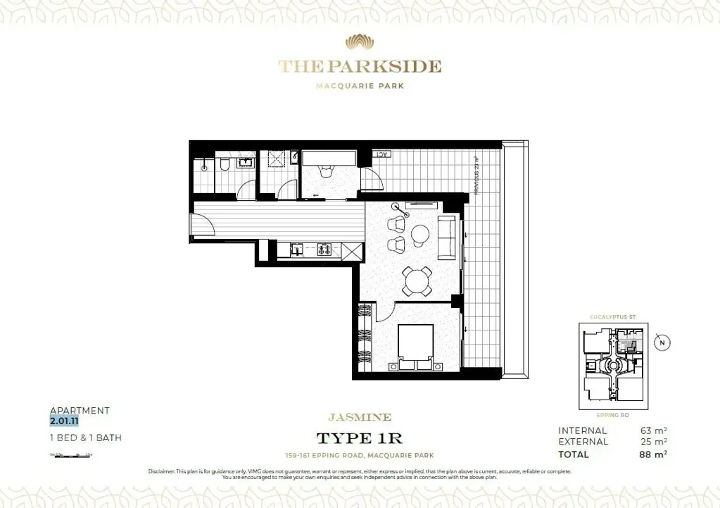 Nearly new 1 bedroom apartment