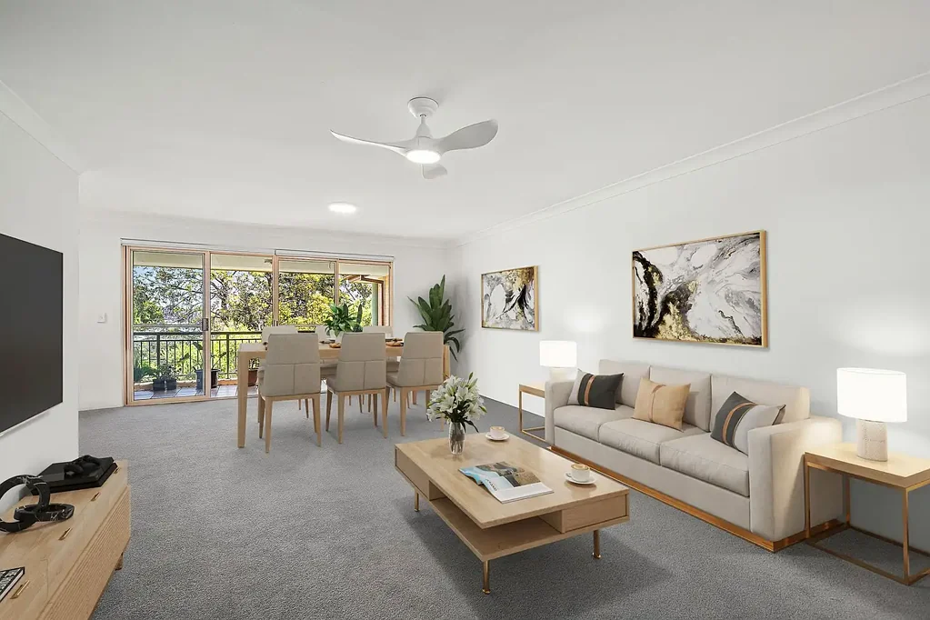 Sutherland 2房 宽敞安保公寓 顶楼视野优美 大型朝北阳台 功能性厨房 双车库 内部洗衣房 公交站近 安静位置 Big Is The Word!