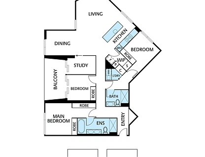 G02C/1 Wilfred Road, Ivanhoe East, North Melbourne, 3 غرف, 2 حمامات, Apartment