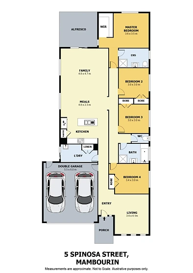 फ्लोर प्लान - 5 Spinosa Street, Mambourin, VIC 3024