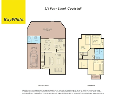 5/4 Parry Street, Cooks Hill, Newcastle, 3部屋, 1バスルーム, Townhouse