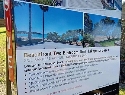 北岸房市低迷，但Takapuna成为奥克兰房价涨幅最大的城区