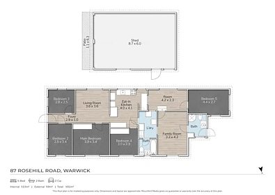 87 Rosehill Road, Warwick, QLD 4370, 5房, 2浴, House