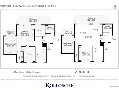 1301/29 Hill Avenue, Burleigh Heads, Gold Coast, 3 Bedrooms, 2 Bathrooms, Apartment