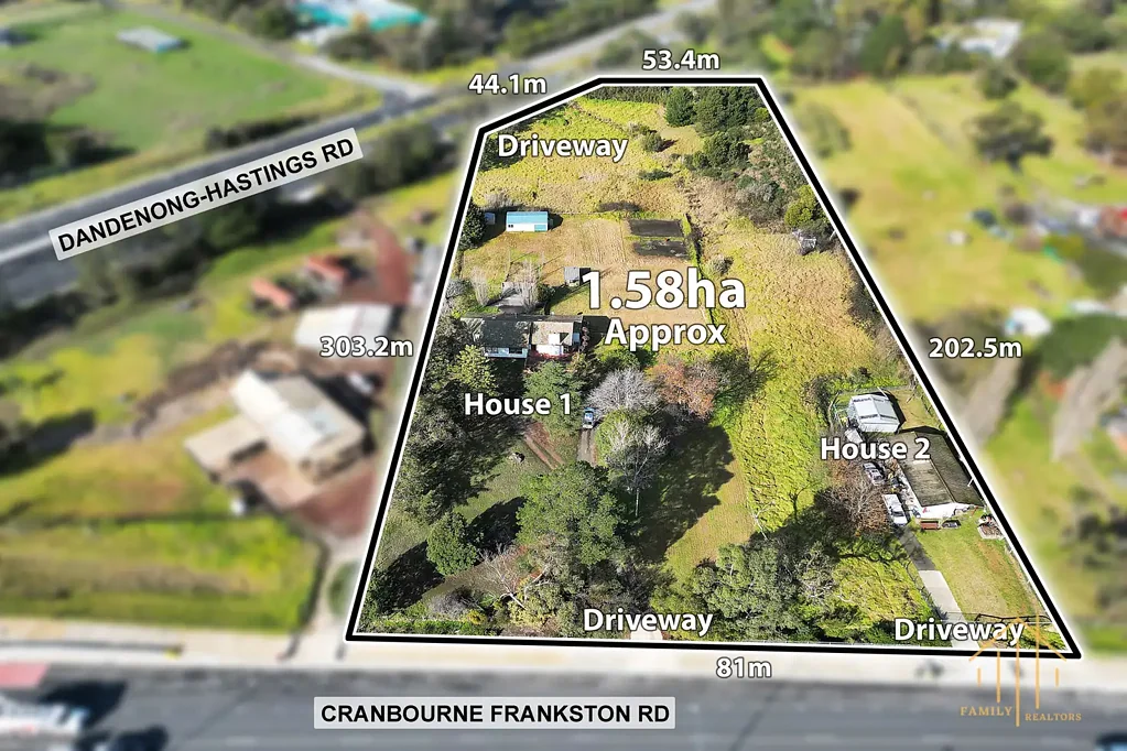 Langwarrin 6 Bedroom First Time Offered in 75 Years – Rare Residential & Commercial Opportunity (S.T.C.A) with Two 3-Bedroom Dwellings on Title
