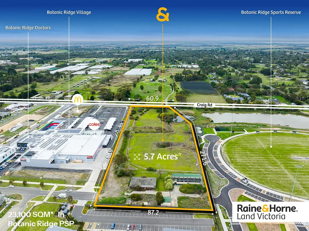 Botanic Ridge 23,100 sqm Dual-Frontage Site with Park and Lake Views - Council-Supported for Residential and Mixed Uses (STCA) | Concept Plan Available
