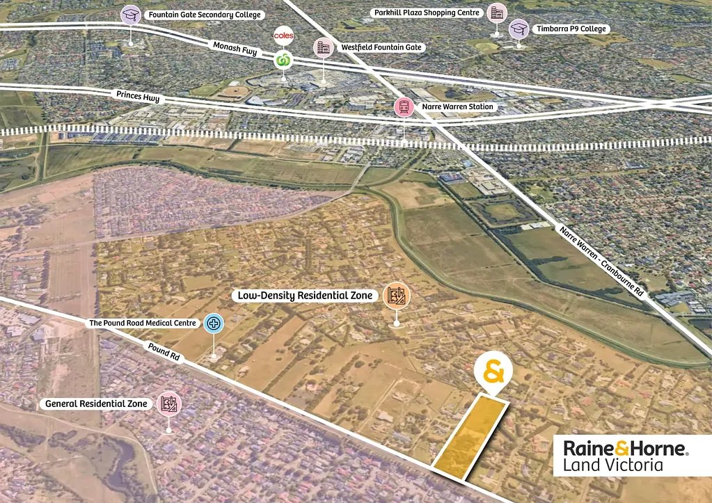 Narre Warren South 4房 5 acres广阔天地 低密度住宅区划 四地块已获批 开发潜力巨大 邻近火车站购物中心 宁静与便利并存 家庭温馨居所 **Discover Your Dream Development Opportunity in Narre Warren South!**
