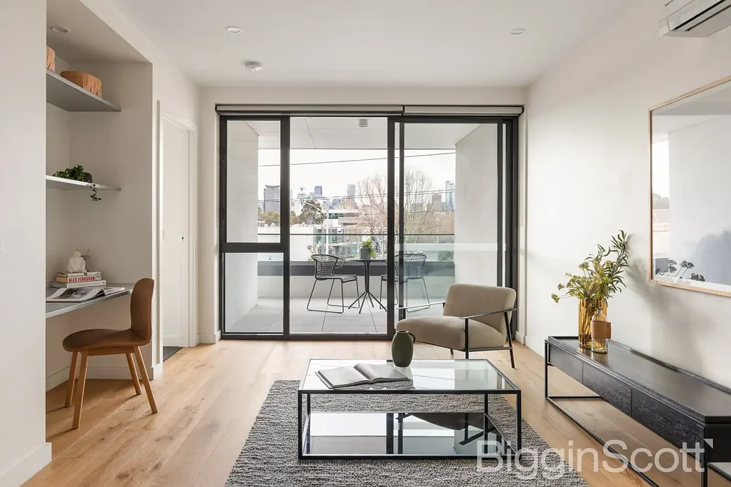 Port Melbourne 2部屋 Designer Living with North-Facing Leafy Views