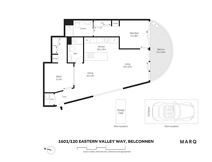1601/120 Eastern Valley Way, Belconnen, Belconnen District, 2 Kuwarto, 2 Banyo, Apartment
