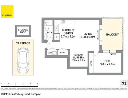 310/420 Canterbury Road (Entry via Scahill Street), Campsie, South Western Suburbs, 1 침실, 1 욕실, Apartment