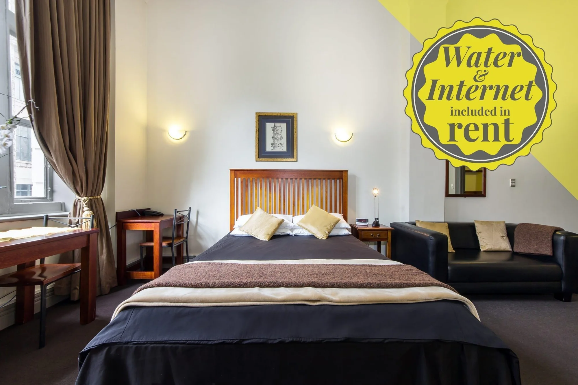 Furnished studio in Prime City Location - Water & Wi-Fi included
