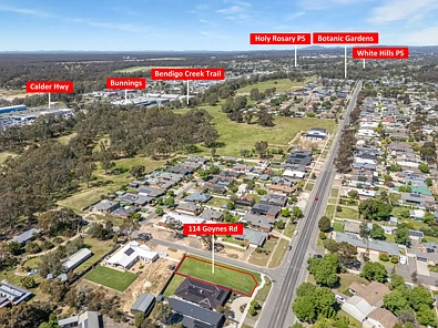 Aerial view - 114 Goynes Road, Epsom, VIC 3551