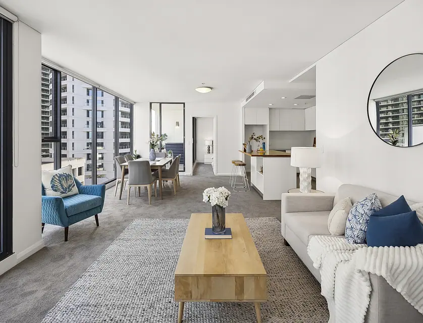 808/38 Atchison Street, St Leonards, Lower North Shore, 3 habitaciones, 2 baños, Apartment