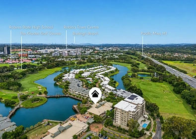 Robina 1房  North-Facing Golf Course Residence with Lock-Up Garage + Additional Car Space