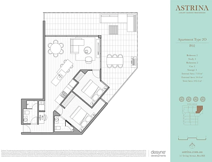 P02/5-7 Irving Street, Box Hill, Inner East Melbourne, 2 rūma, 2 rūma horoi, Apartment