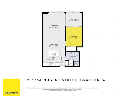 201/6A Nugent Street, Grafton, Auckland City, 1房, 1浴, 公寓