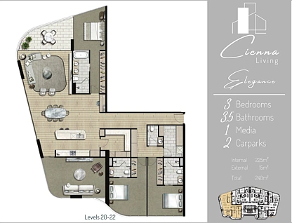 2101/180 Marine Parade, Labrador, Gold Coast, 3 침실, 3 욕실, Apartment