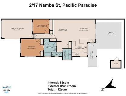 Unit 2/17 Namba St, Pacific Paradise, Sunshine Coast, 2 कमरे, 1 बाथरूम, House