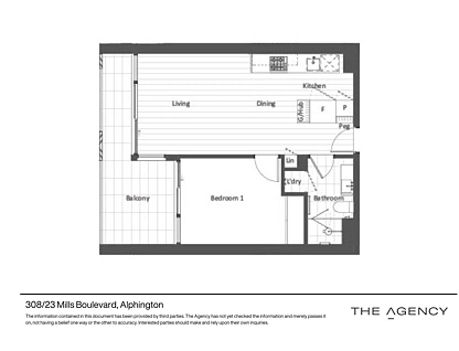 308/23 Mills Boulevard, Alphington, North Melbourne, 1 Schlafzimmer, 1 Badezimmer, Apartment