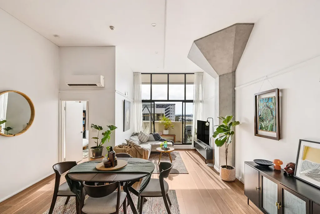 Glamorous warehouse living, upscale finishes, city views