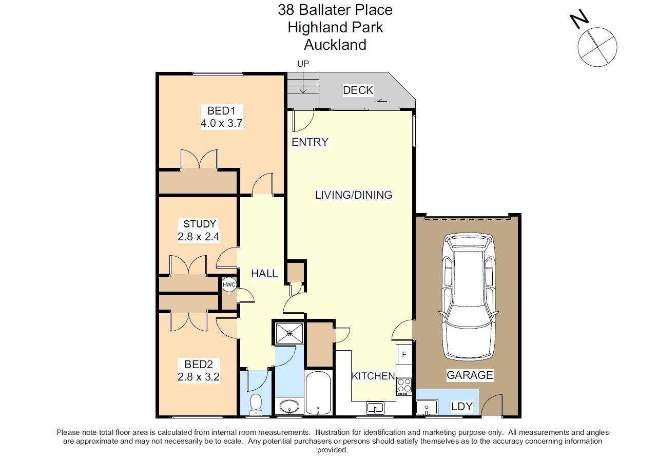 2/38 Ballater Place, Highland Park, Auckland - Manukau, 2 રૂમ, 1 બાથરૂમ