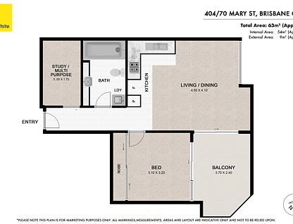 404/70 Mary Street, Brisbane City, Brisbane - Inner City Region, 1 rūma, 1 rūma horoi, Apartment