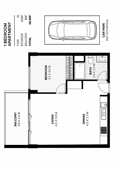 Floor plan - 1507/156 Wright Street, Adelaide, SA 5000