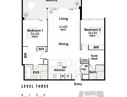 306/15 Freeman Loop, North Fremantle, North West Perth, 2部屋, 2バスルーム, Apartment