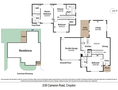2/30 Cameron Road, Croydon, East Melbourne, 3 ਕਮਰੇ, 3 ਬਾਥਰੂਮ, Townhouse