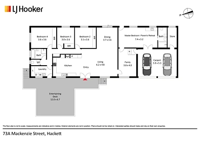 73A Mackenzie Street, Hackett, ACT 2602, 4 Bedrooms, 2 Bathrooms, House