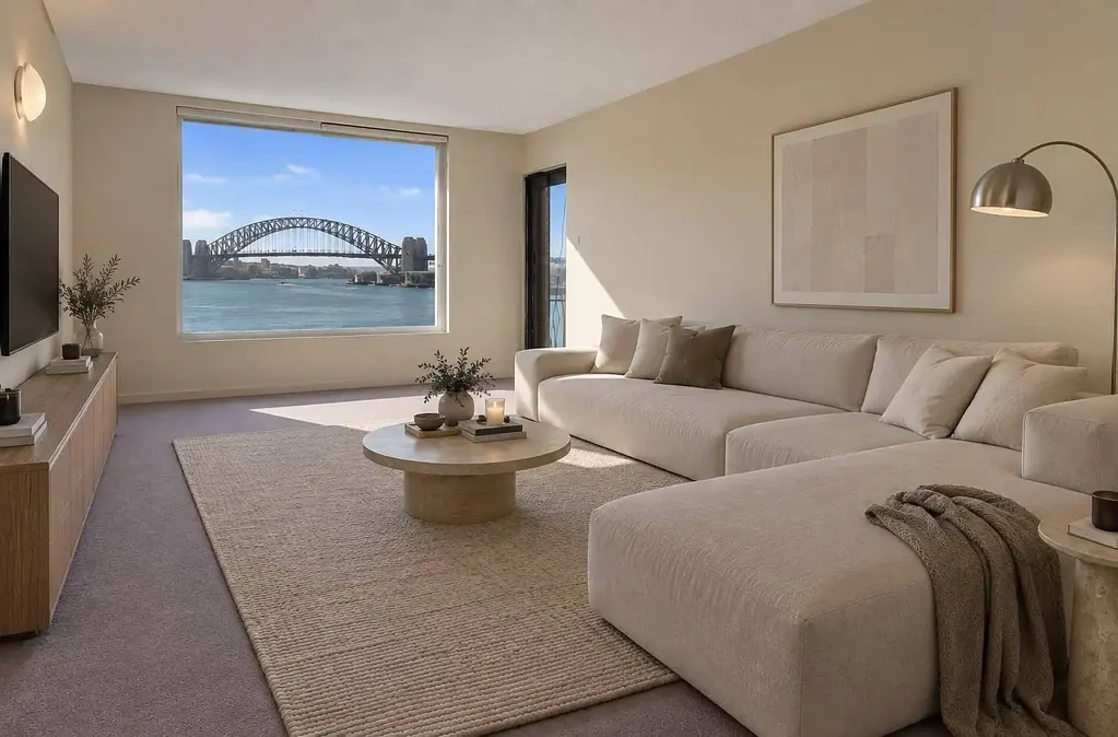 BRIGHT WATERSIDE LIFESTYLE WITH ICONIC HARBOUR BRIDGE VIEWS!