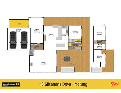 43 Gilsenans Drive, Metung, Bairnsdale (North Gippsland), 4房, 3浴, House