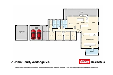 फ्लोर प्लान - 7 Como Court, Wodonga, VIC 3690