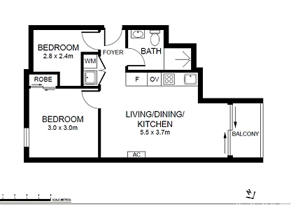1403/139 Bourke Street, Melbourne, Melbourne CBD, 2 phòng ngủ, 1 phòng tắm, Apartment