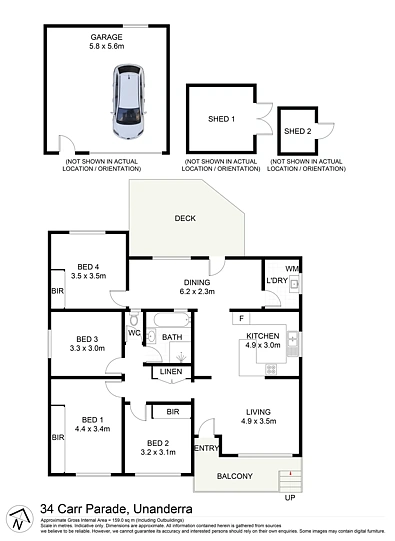 34 Carr Parade, Unanderra, NSW 2526, 4 침실, 1 욕실, House