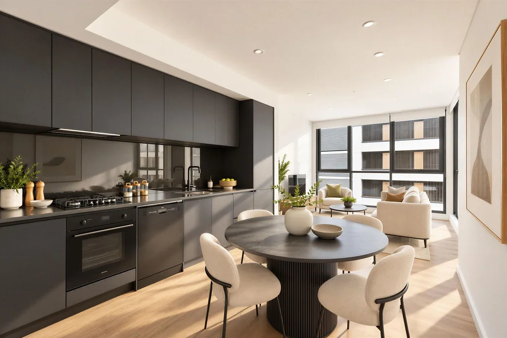 Wentworth Point 1બેડરૂમ Luxury One-Bedroom Apartment with Two Car Spaces and Resort-Style Amenities