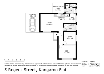 5 Regent Street, Kangaroo Flat, VIC 3555, 2 침실, 1 욕실, House