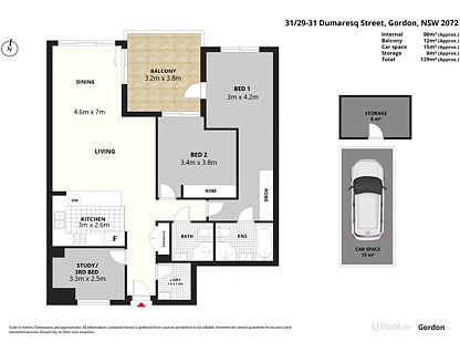 31/29-33 Dumaresq Street, Gordon, Upper North Shore, 2 Schlafzimmer, 2 Badezimmer, Apartment