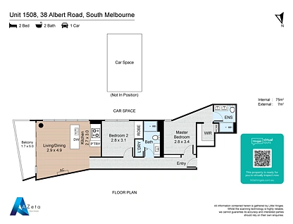 1508/38 Albert Road, South Melbourne, Melbourne CBD, 2 Schlafzimmer, 2 Badezimmer, Apartment