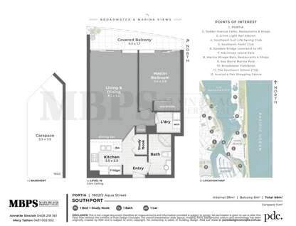 1602/2 Aqua Street, Southport, QLD 4215, 1 Bedrooms, 1 Bathrooms, Apartment