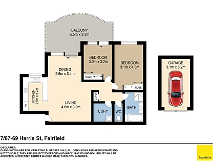 7/67-69 Harris Street, Fairfield, South Western Suburbs, 2房, 1浴, Apartment