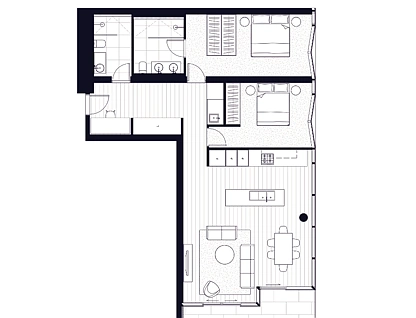 1906/433 Collins St, Melbourne, Melbourne CBD, 2 ਕਮਰੇ, 2 ਬਾਥਰੂਮ, Apartment