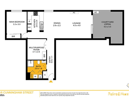 33/6 Cunningham Street, Griffith, Inner South, 1房, 1浴, Apartment