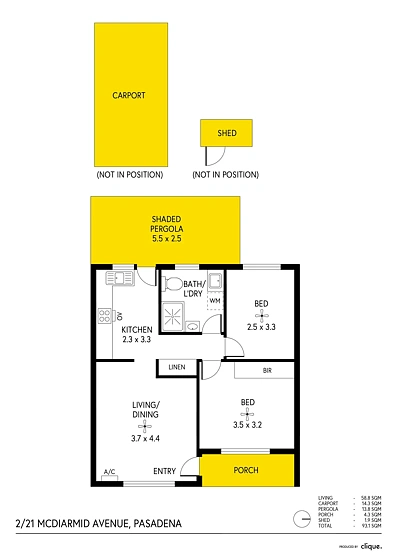 2/21 Mcdiarmid Avenue, Pasadena, SA 5042, 2房, 1浴, Unit