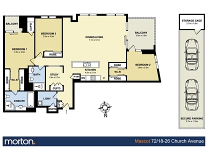72/18-26 Church Avenue, Mascot, Eastern Suburbs, 3 Kuwarto, 2 Banyo, Apartment