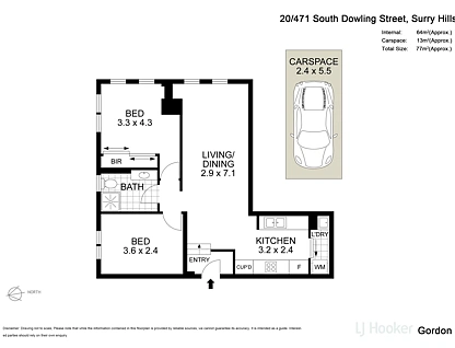 20/471 South Dowling Street, Surry Hills, Sydney CBD, 2 침실, 1 욕실, Apartment