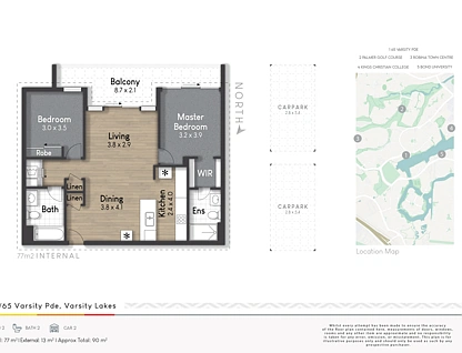 1307/65 Varsity Parade, Varsity Lakes, Gold Coast, 2房, 2浴, Apartment