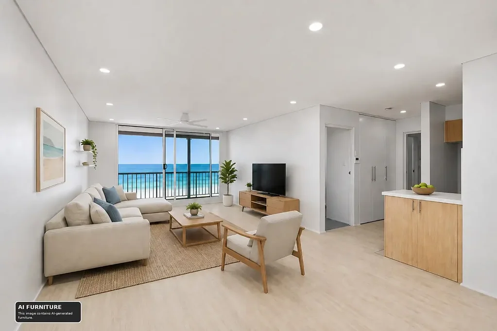 Beachfront Three-Bedroom Apartment with Uninterrupted Ocean Views