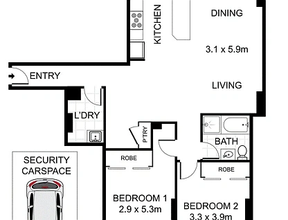 26/2-6 Market Street, Rockdale, St George, 2 chambres, 1 salles de bain, Apartment