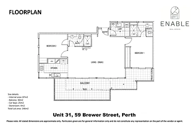 फ्लोर प्लान - 31/59 Brewer Street, Perth, WA 6000